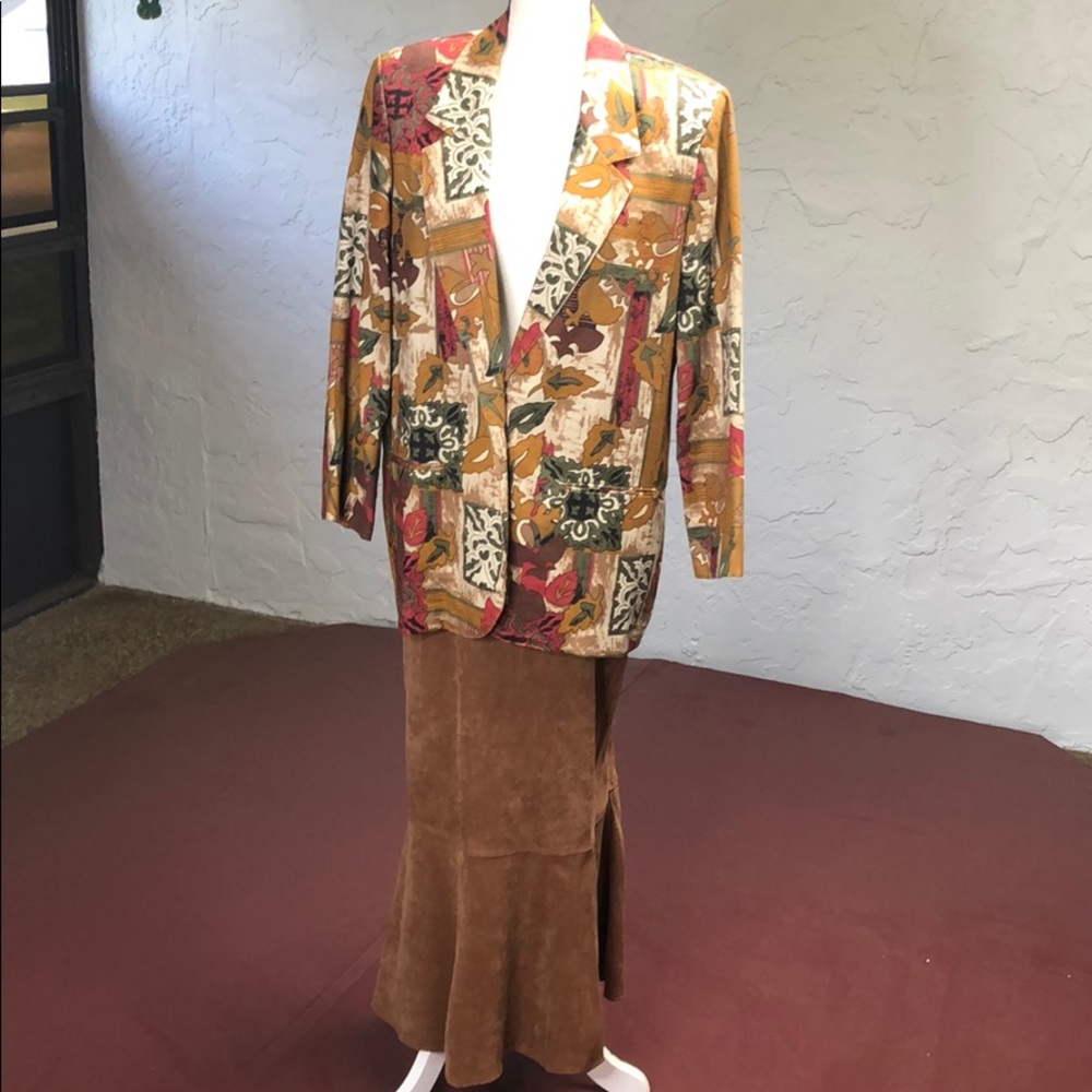 Mustard/Brown TONI GARMENT 2-piece Skirt set